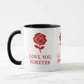 Forever Love Rose Graphic Creating Warm Valentine Mok (Links)