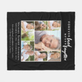 Forever Loved Funeral Memorial Foto Fleece Deken (Voorkant (Horizontaal))