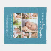 Forever Loved Funeral Memorial Foto Fleece Deken (Voorkant (Horizontaal))