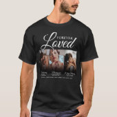 Forever Loved Memorial 3 Photo Memorial T-shirt (Devant)