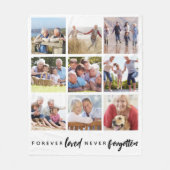Forever Loved Never Forgotten 9 Foto's Fleece Deken (Voorkant)