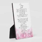 Forever Loved Pink Plaque Fotoplaat (Zijkant)