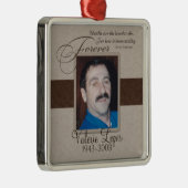 Forever Loving Custom Memorial Metalen Ornament (Rechts)