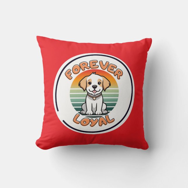 Forever Loyal Sunset Pup Sierkussen (Voorkant)
