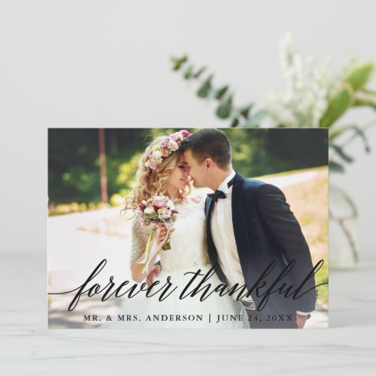 Forever Merci Mariage de calligraphie moderne (Debout devant)