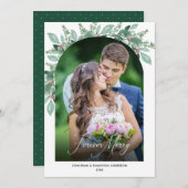 Forever Merry Greenery Photo Arch Kerstmis Feestdagenkaart (Voorkant / Achterkant)