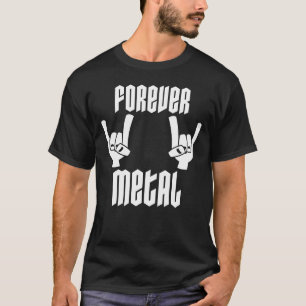 Forever Metal Heavy Metal Duivelhoorns Handgebaar T-shirt