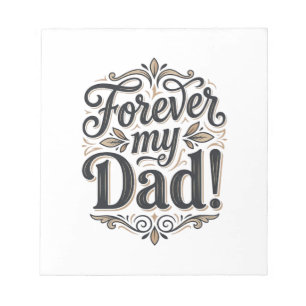 Forever My Dad Vintage Lettering Shirt Design_1 Notitieblok