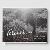 Forever Overlay White Script Fotobruiloft Gastenboek (Voorkant)