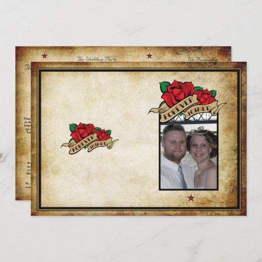 Forever Rejoint Rose Urbain Tattoo Programme de ma (Devant / Derrière)