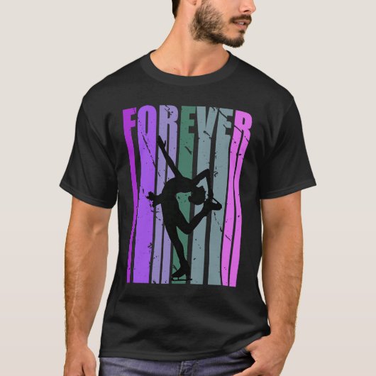 Forever Retro Ice Skating Pretty Player Team Coach T-shirt (Voorkant)