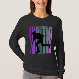 Forever Retro Roller Skating Pretty Roller Girls C T-shirt