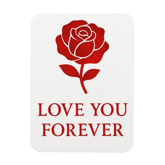 Forever Rose Emblem Creating Tender Valentine  Magneet (Verticaal)