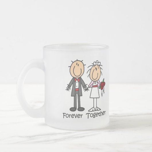Forever Samen T-shirts en cadeaus Matglas Koffiemok (Links)