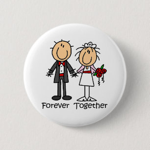 Forever Samen T-shirts en cadeaus Ronde Button 5,7 Cm
