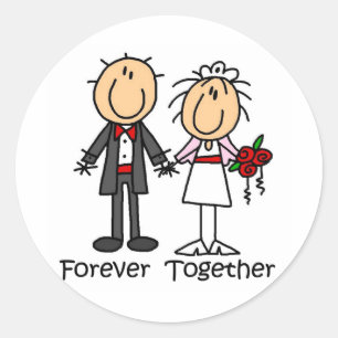 Forever Samen T-shirts en cadeaus Ronde Sticker