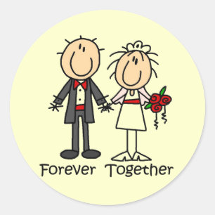 Forever Samen T-shirts en cadeaus Ronde Sticker