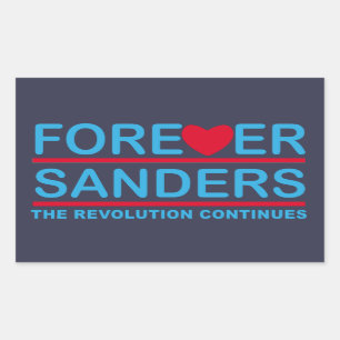 Forever Sanders blijft de revolutie doorgaan Rechthoekige Sticker