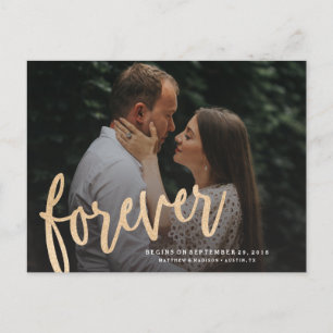 Forever Save the Date-Briefkaart Aankondigingskaart