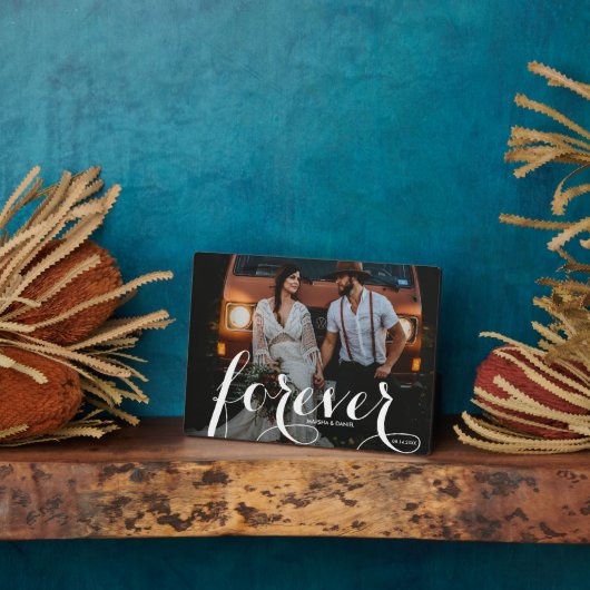 FOREVER Script Easel Achterkant Foto Fotoplaat (Zijkant)
