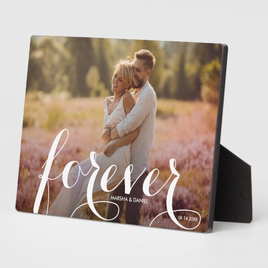 FOREVER Script Easel Back Photo Frameless Fotoplaat (Zijkant)