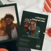 Forever Soort Vibe | Retro trouwfoto Save The Date