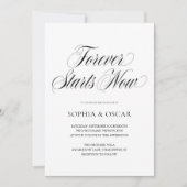 Forever Starts Now Invitation de Mariage Set (Devant)