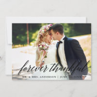 Forever Thankful Modern Calligraphy Wedding