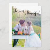 FOREVER THANKFUL SCRIPT | FOTOKAART VOOR WEDING BEDANKKAART (Voorkant / Achterkant)