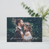 Forever Thankor | CARTE PHOTO MARIAGE MERCI (Debout devant)