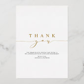 Forever Thankor Foil Mariage Carte de remerciement (Verso)