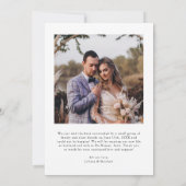 Forever Together  Elegance Trouwfoto Aankondiging (Achterkant)