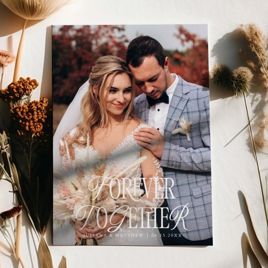 Forever Together  Elegance Trouwfoto Aankondiging