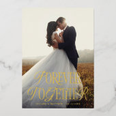  Forever Together huwelijksaankondiging Folie Uitnodiging (Voorkant)