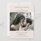 Forever trouwe Blush Photo Save the Date (Voorkant)
