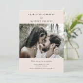 Forever trouwe Blush Photo Save the Date (Staand voorkant)