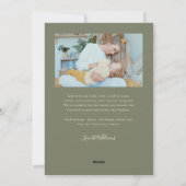 Forever Us Script Sage Green Valentine Photo Feestdagenkaart (Achterkant)