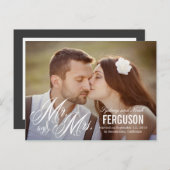 Forever US Wedding Aankondiging - Wit (Voorkant / Achterkant)