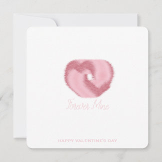 Forever van mij - Minimale roze Valentijnkaart Feestdagenkaart