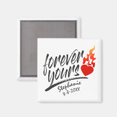 Forever Votre Nom Personnalisé Valentine | Magnet (Recto/Verso)