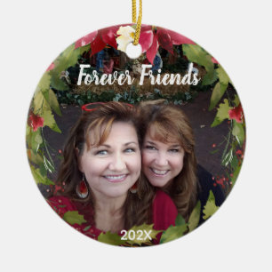 Forever vrienden dichter dan zuster Floral Keramisch Ornament