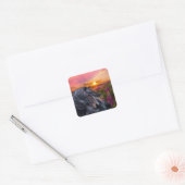 Forever Wild Black Horse Vierkante Sticker (Envelop)