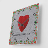 Forever with you vierkante klok (Hoek)