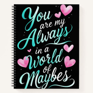 Forever Words" Romantisch citaat Notitieboek