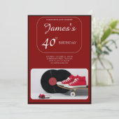 "Forever Young" 40ste verjaardag uitnodiging voor (Staand voorkant)