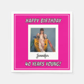 Forever Young  Fotoverjaardag Servet (Voorkant)