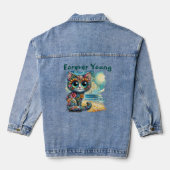 Forever Young Whimsical Floral Kitty Peinture de c (Verso)