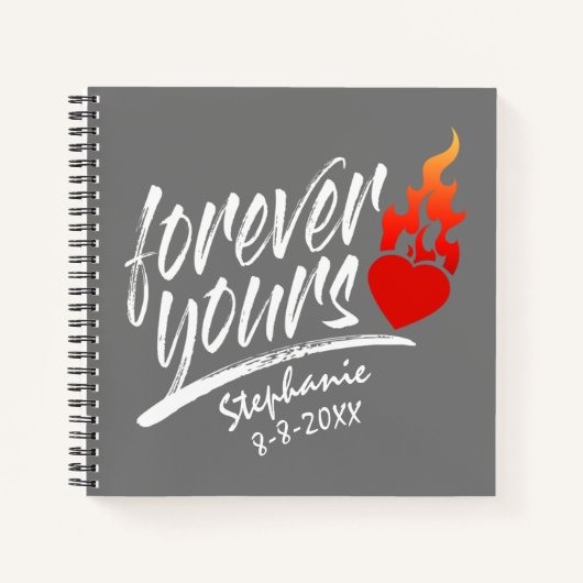 Forever Yours Custom Name Valentijn | Notitieboek (Voorkant)