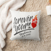 Forever Yours Custom Name Valentijn | Sierkussens Kussen (Deken)