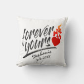 Forever Yours Custom Name Valentijn | Sierkussens Kussen (Voorkant)